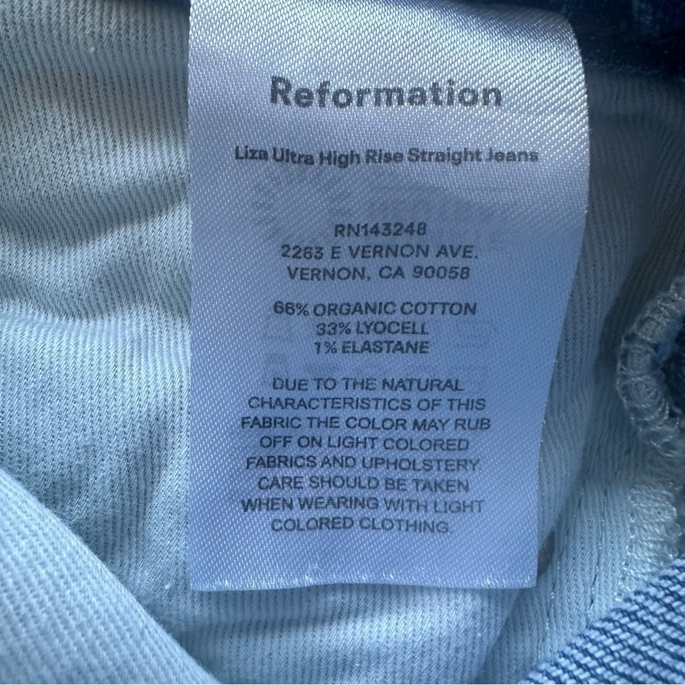 Reformation Liza Ultra High Rise Straight jeans - Picture 7 of 12